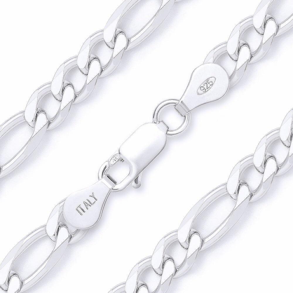 .925 Italian Sterling Silver 180 Gauge Figaro Chain 24" - Shop The Docks