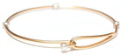 Amanda Blu 2 Tone Adjustable Medallion Bangle Bracelet - Gold with Silver - Shop The Docks