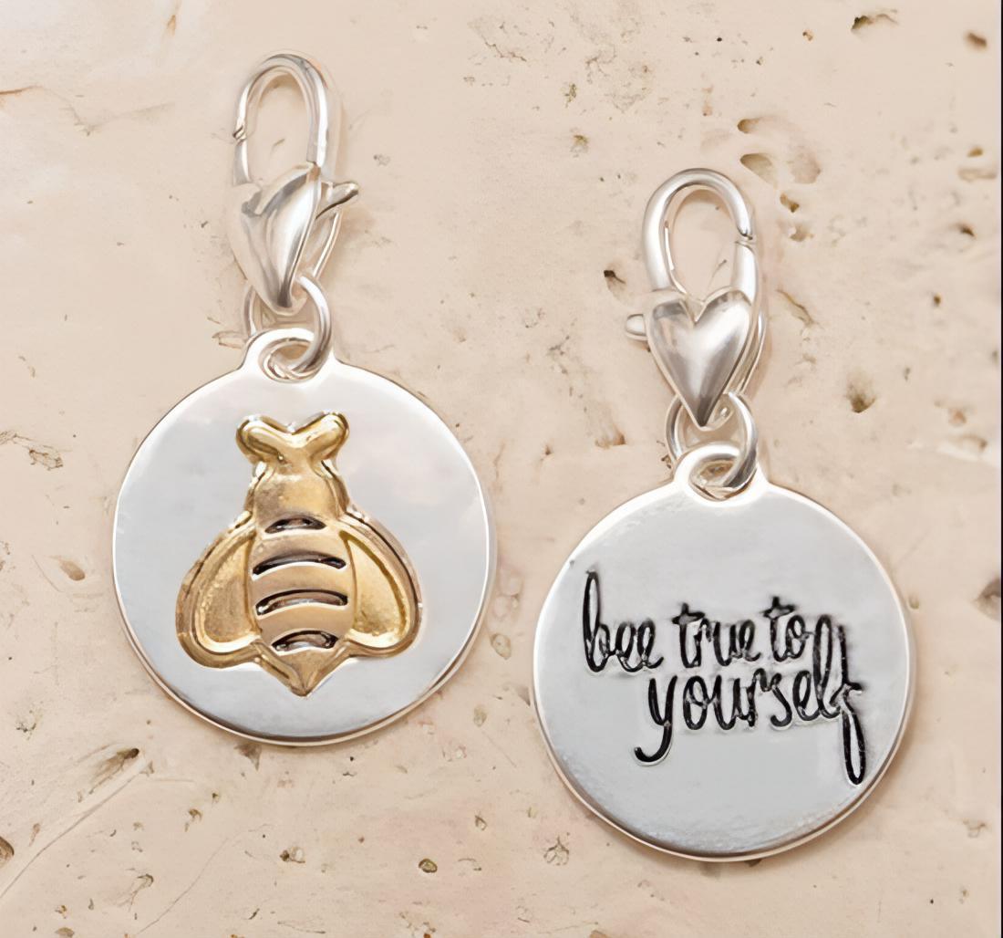 Amanda Blu Silver 2-Tone Charm - Bee - Shop The Docks