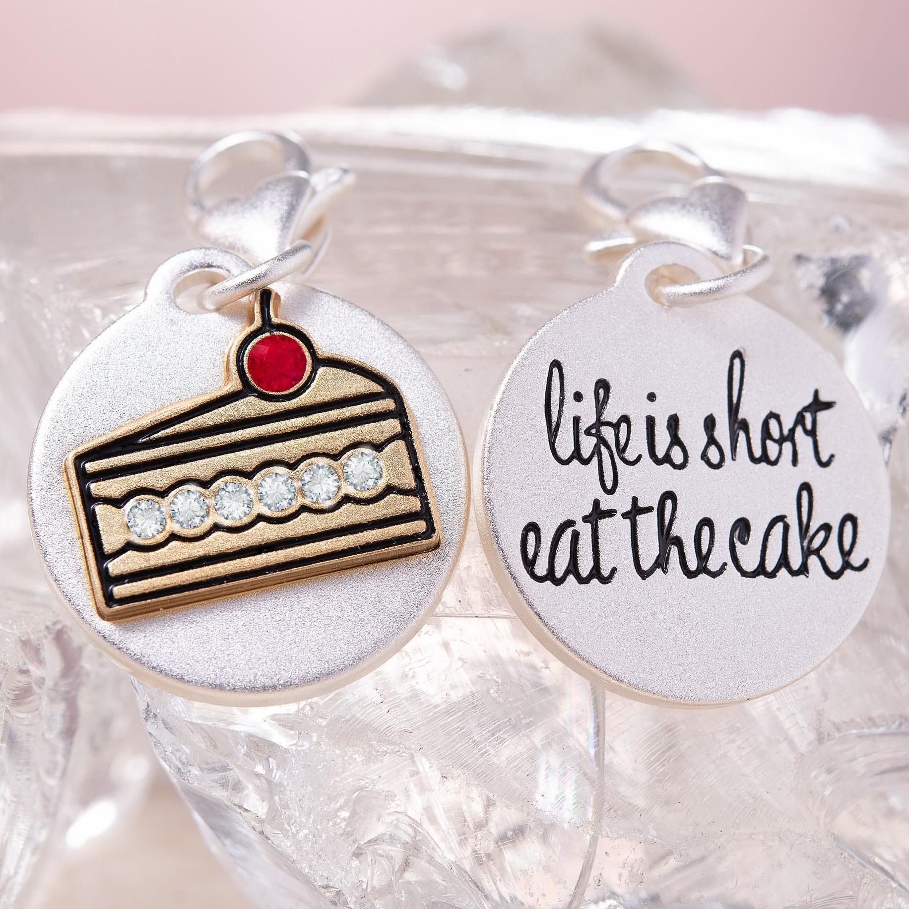 Amanda Blu Silver 2-Tone Charm - Cake - Shop The Docks