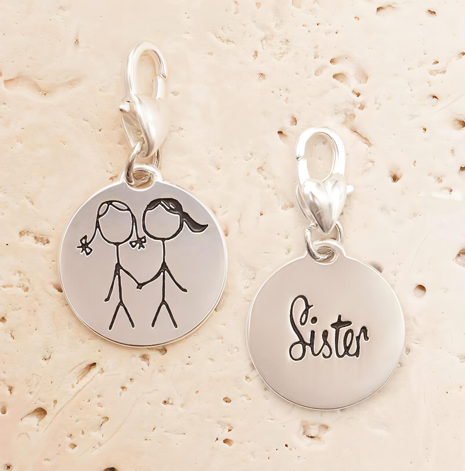 Amanda Blu Silver 2-Tone Charm - Figures Sisters - Shop The Docks