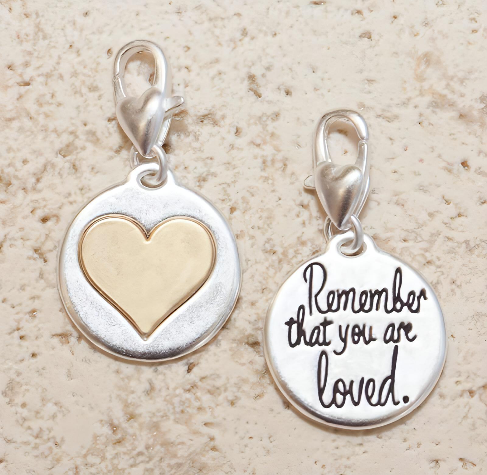 Amanda Blu Silver 2-Tone Charm - Solid Heart - Shop The Docks