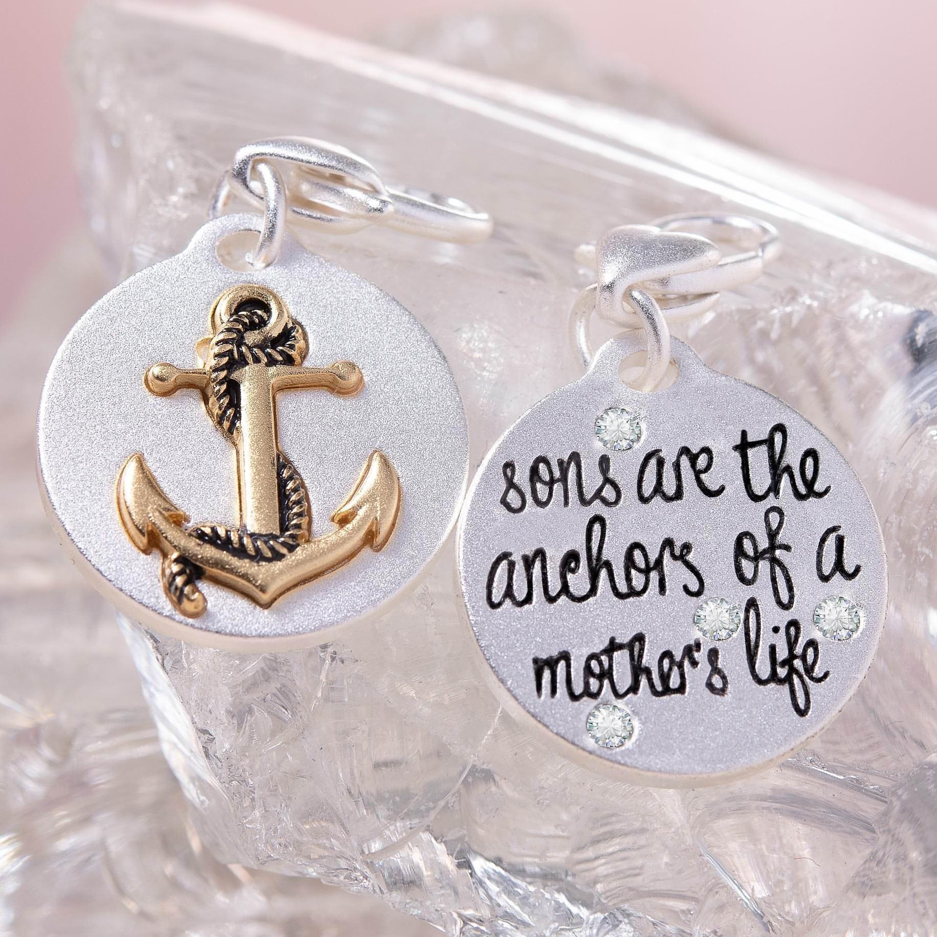 Amanda Blu Silver 2-Tone Charm - Sons Anchor - Shop The Docks