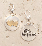 Amanda Blu Silver 2-Tone Charm - Two Hearts - Shop The Docks