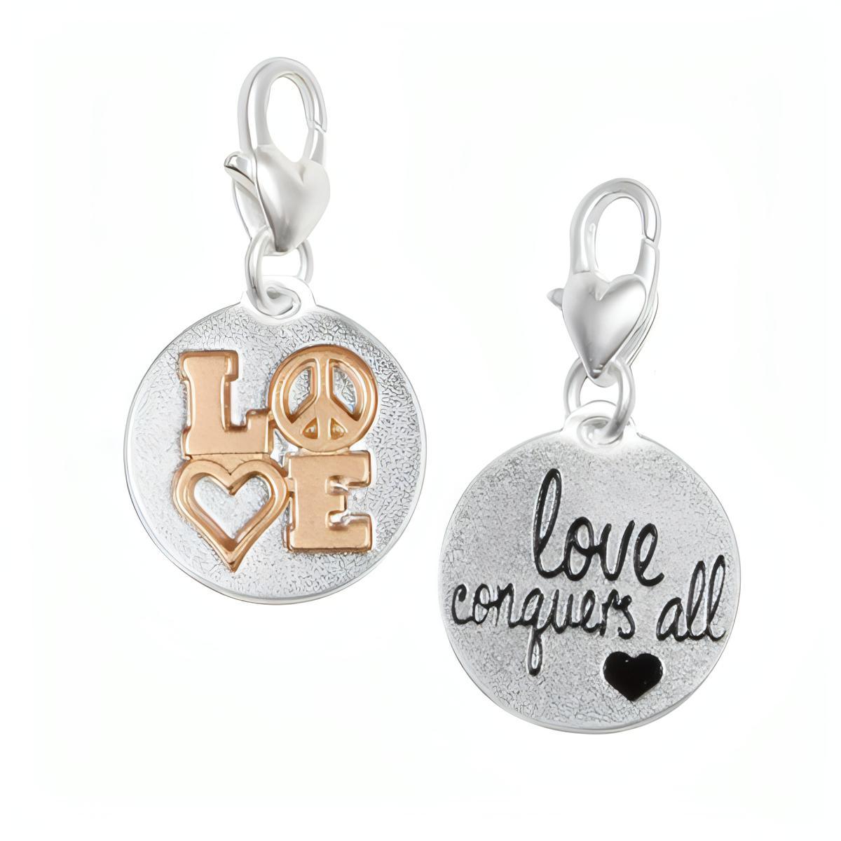 Amanda Blu Silver 2-Tone Medallion - LOVE - Shop The Docks