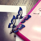 Blue & Pink Butterfly Rhinestone Post Earrings - Shop The Docks