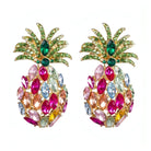 Colorful Crystal Rhinestone Pineapple Post Earrings - Shop The Docks