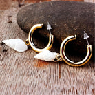 Hoop Conch Sea Shell Earrings Gold - Shop The Docks