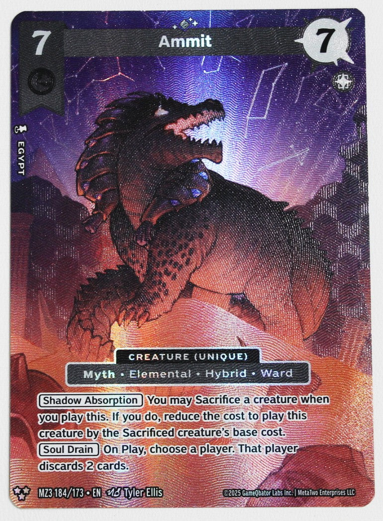 2025 MetaZoo Secret Shadows Ammit Alt Art Rare MZ3 184/173 – Shop