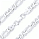 .925 Italian Sterling Silver 150 Gauge Figaro Chain 7" - Shop The Docks