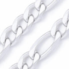 .925 Italian Sterling Silver 150 Gauge Figaro Chain 7" - Shop The Docks
