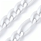 .925 Italian Sterling Silver 180 Gauge Figaro Chain 10" - Shop The Docks