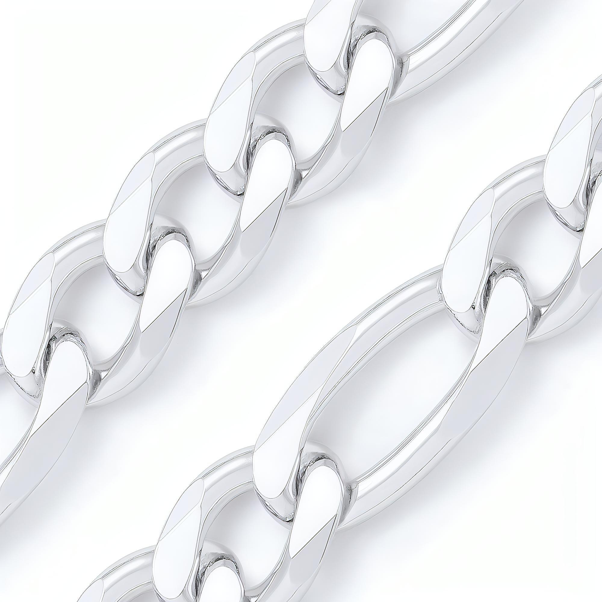 .925 Italian Sterling Silver 180 Gauge Figaro Chain 10" - Shop The Docks