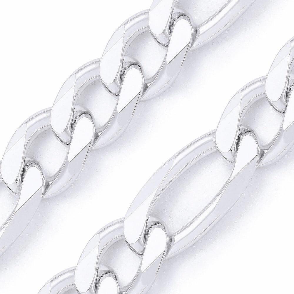 .925 Italian Sterling Silver 180 Gauge Figaro Chain 9" - Shop The Docks