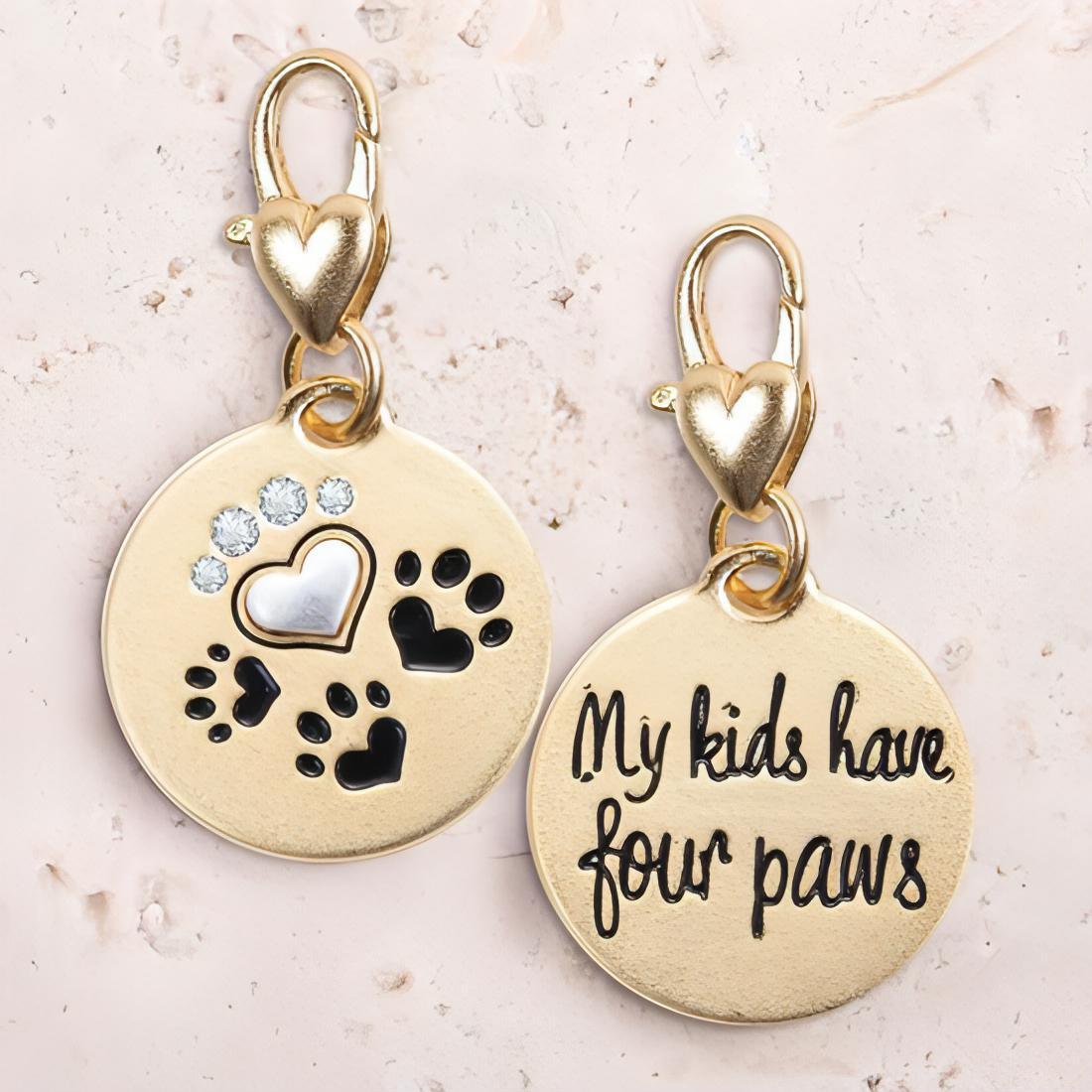 Amanda Blu 4 Paws Gold 2-Tone Medallion Charm - Shop The Docks