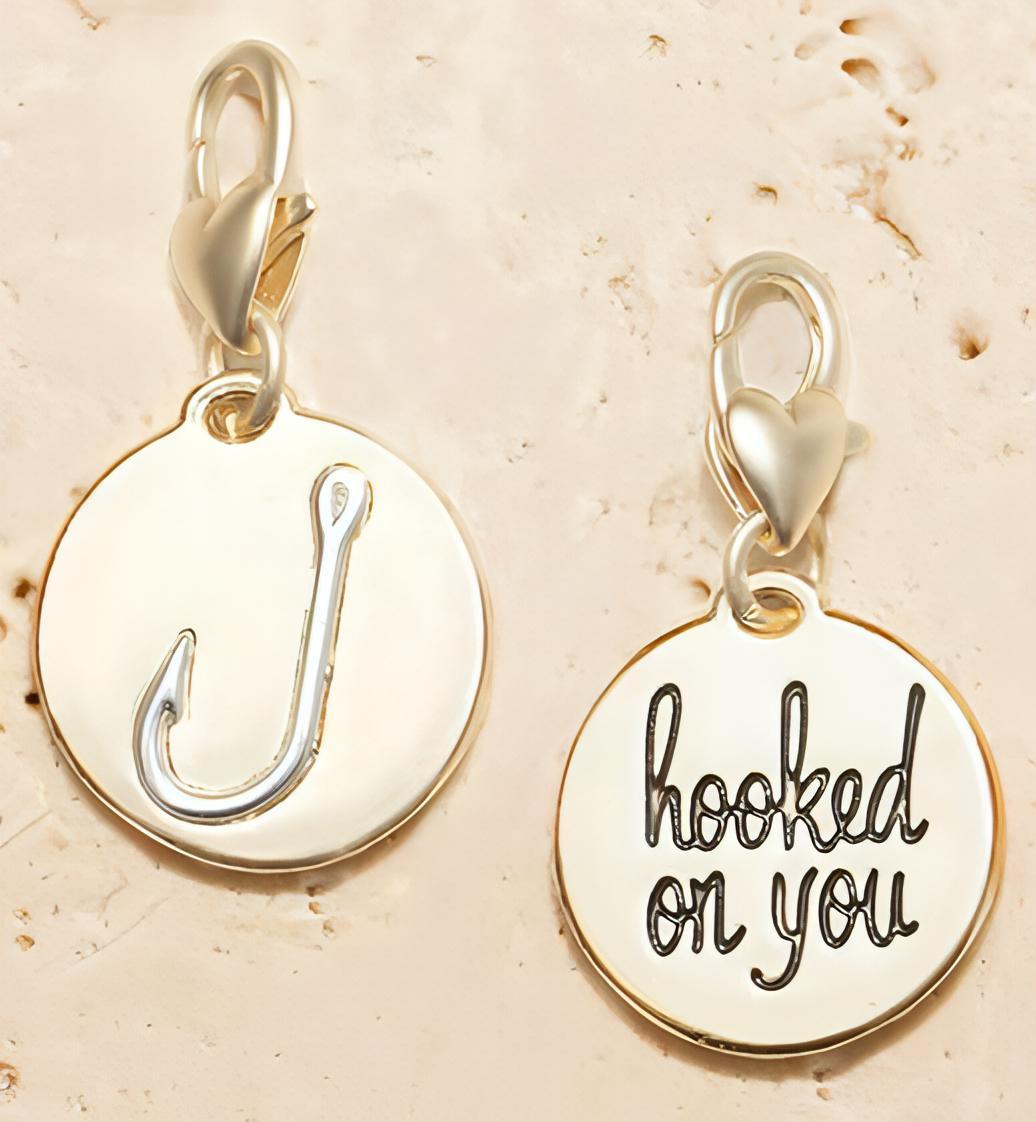 Amanda Blu Gold 2-Tone Charm - Fish Hook - Shop The Docks