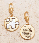 Amanda Blu Gold 2-Tone Charm - Puzzle Piece - Shop The Docks