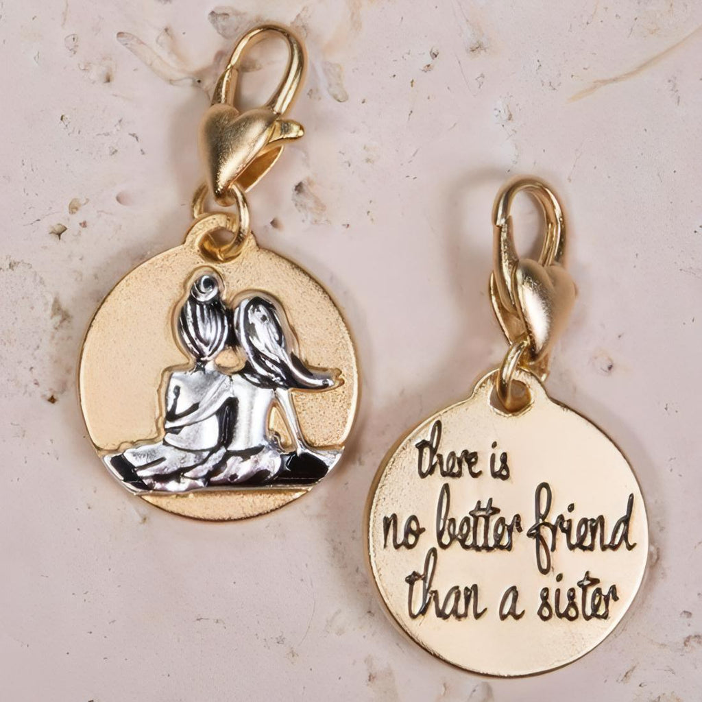 Amanda Blu Gold 2-Tone Charm - Sister Friends - Shop The Docks