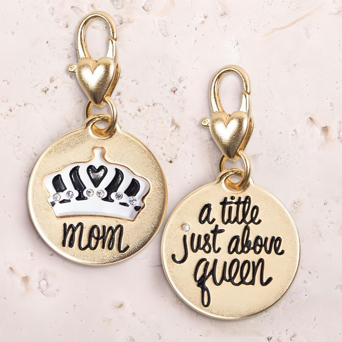 Amanda Blu Mom Crown Gold 2-Tone Medallion Charm - Shop The Docks