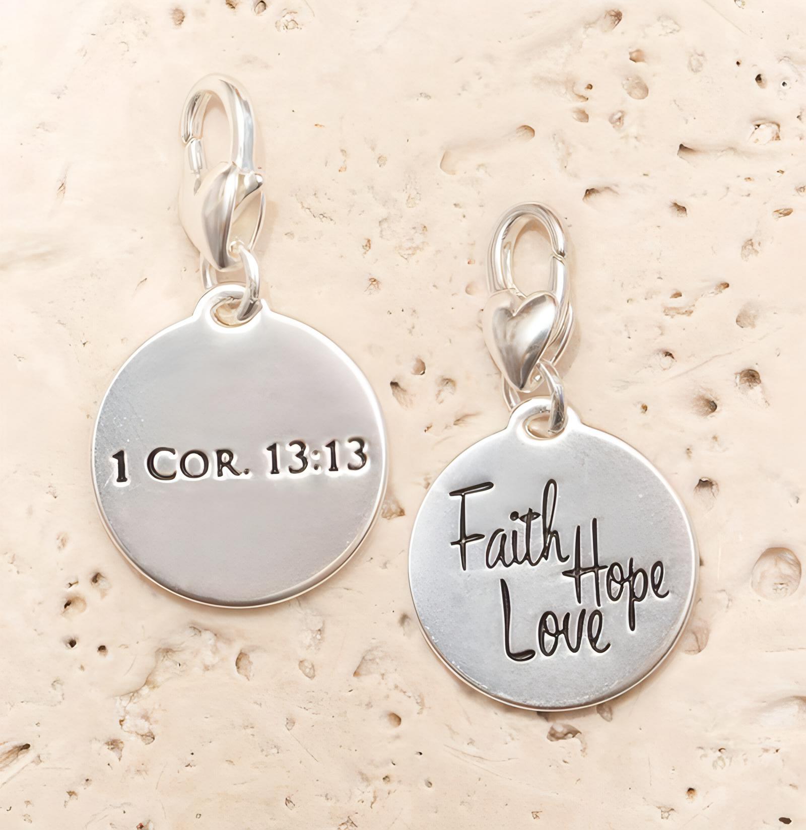 Amanda Blu Silver 1-Tone Charm - 1 Cor. 13:13 - Shop The Docks