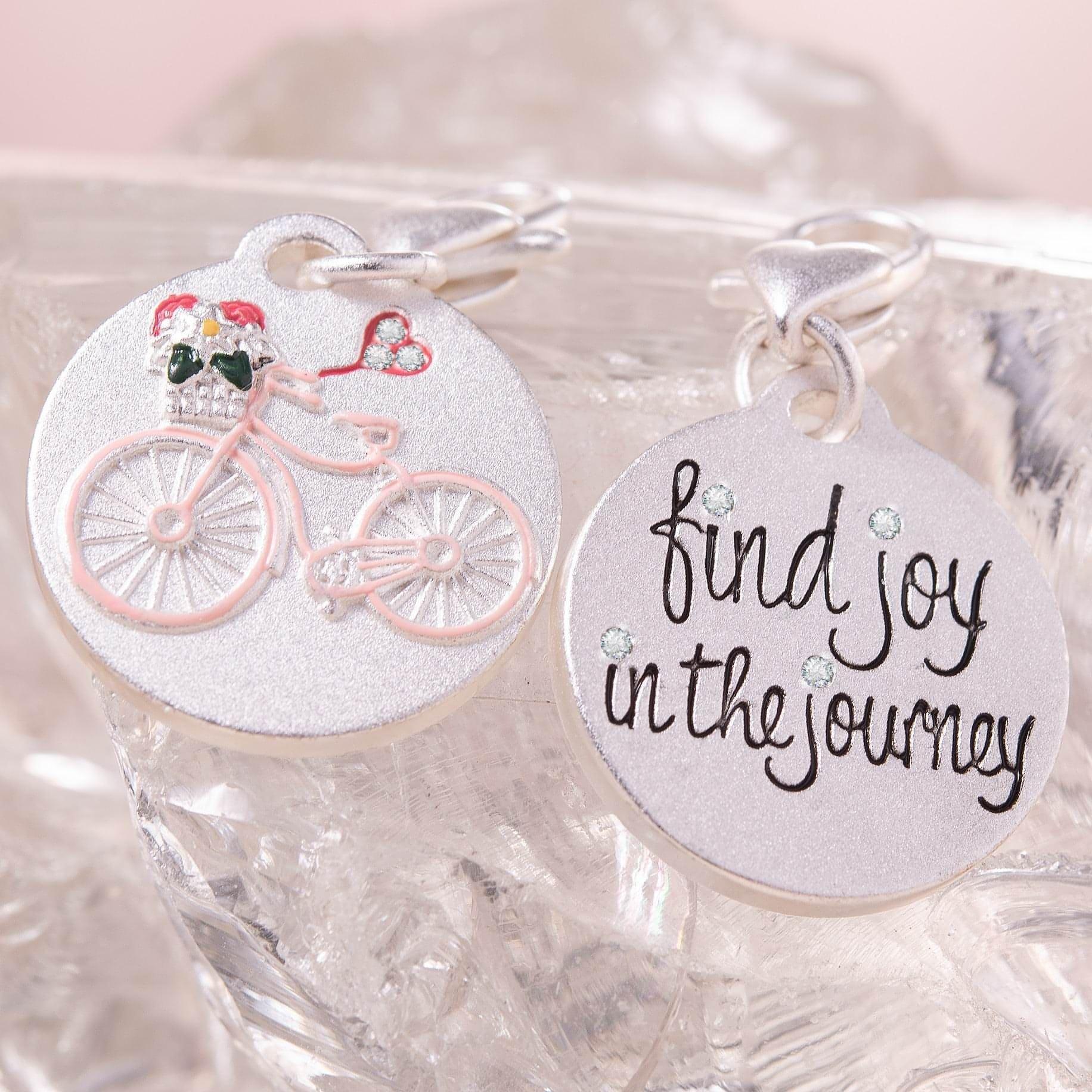 Amanda Blu Silver 1-Tone Charm - Flower Bike - Shop The Docks