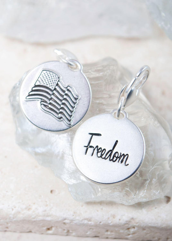 Amanda Blu Silver 1-Tone Charm - Patriotism - Shop The Docks