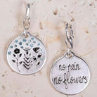 Amanda Blu Silver 1-Tone Charm - Rainy Flowers - Shop The Docks
