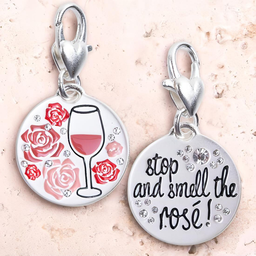 Amanda Blu Silver 1-Tone Charm - Rose' Wine - Shop The Docks