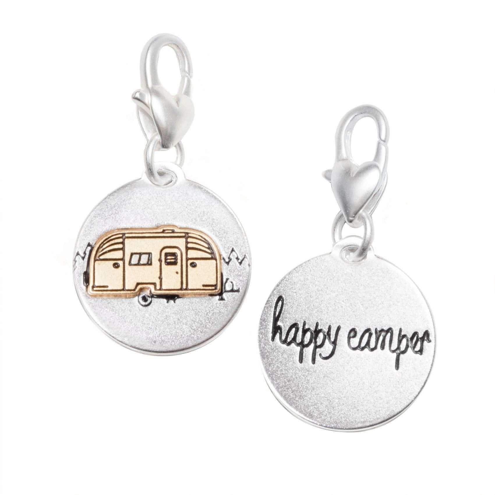 Amanda Blu Silver 2-Tone Charm - Airstream Happy Camper - Shop The Docks