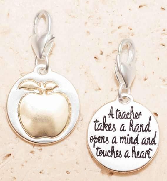 Amanda Blu Silver 2-Tone Charm - Apple - Shop The Docks