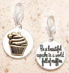Amanda Blu Silver 2-Tone Charm - Cupcake - Shop The Docks