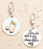 Amanda Blu Silver 2-Tone Charm - Eighth Note - Shop The Docks