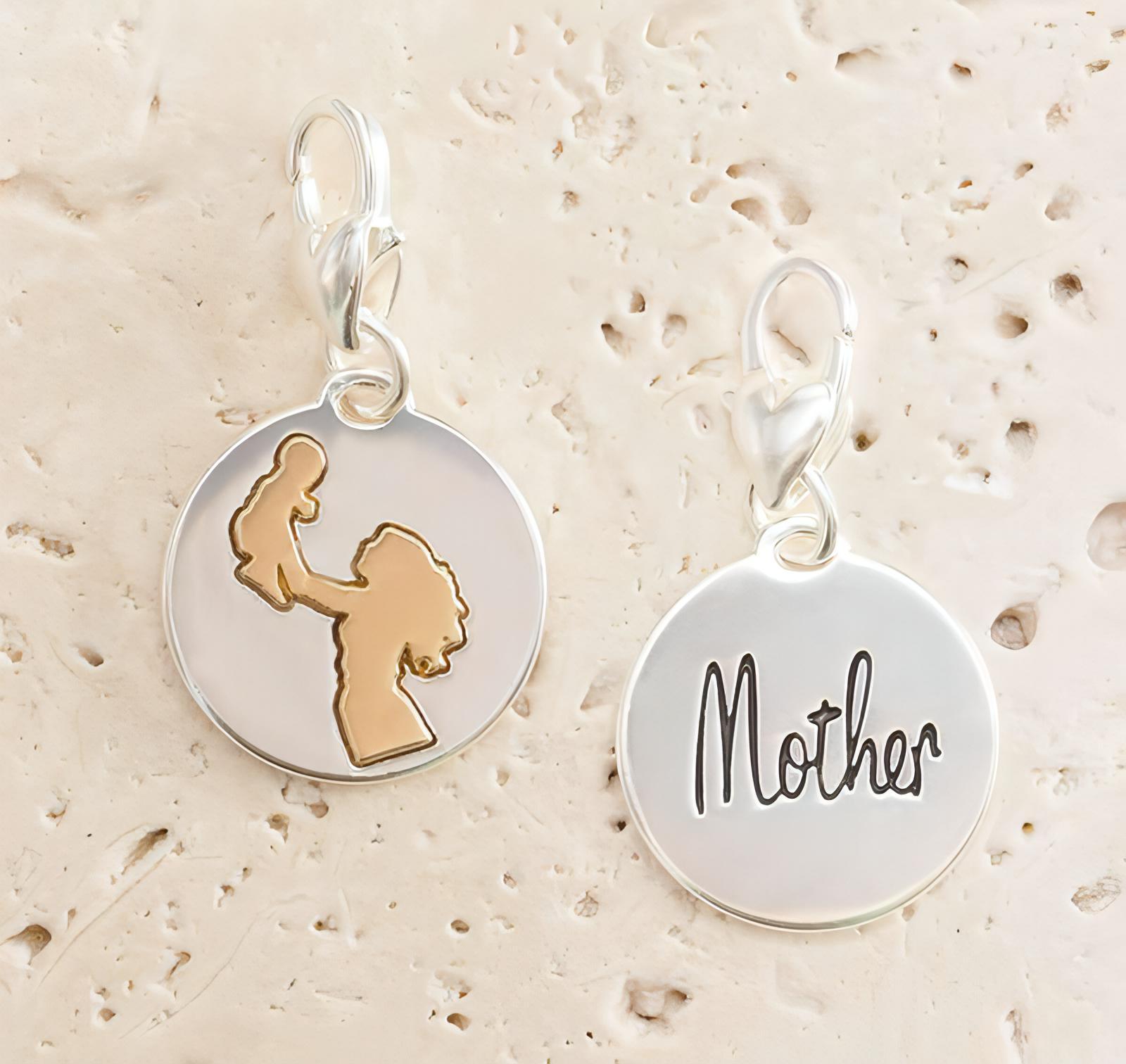 Amanda Blu Silver 2-Tone Charm - Mother Child - Shop The Docks