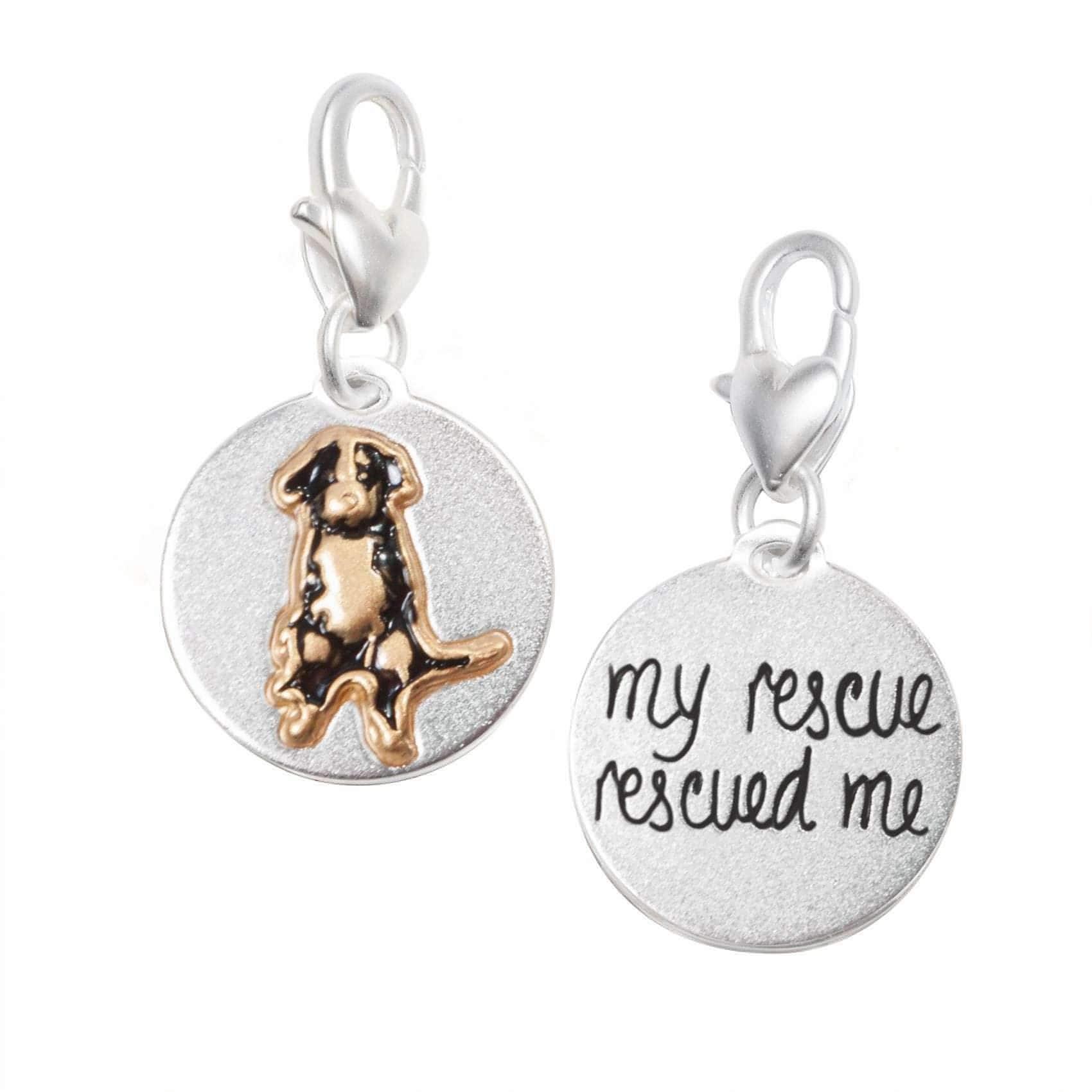 Amanda Blu Silver 2-Tone Charm - Mutt My Rescue - Shop The Docks