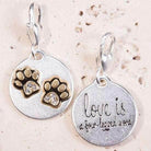 Amanda Blu Silver 2-Tone Charm - Paws w/ Crystal - Shop The Docks
