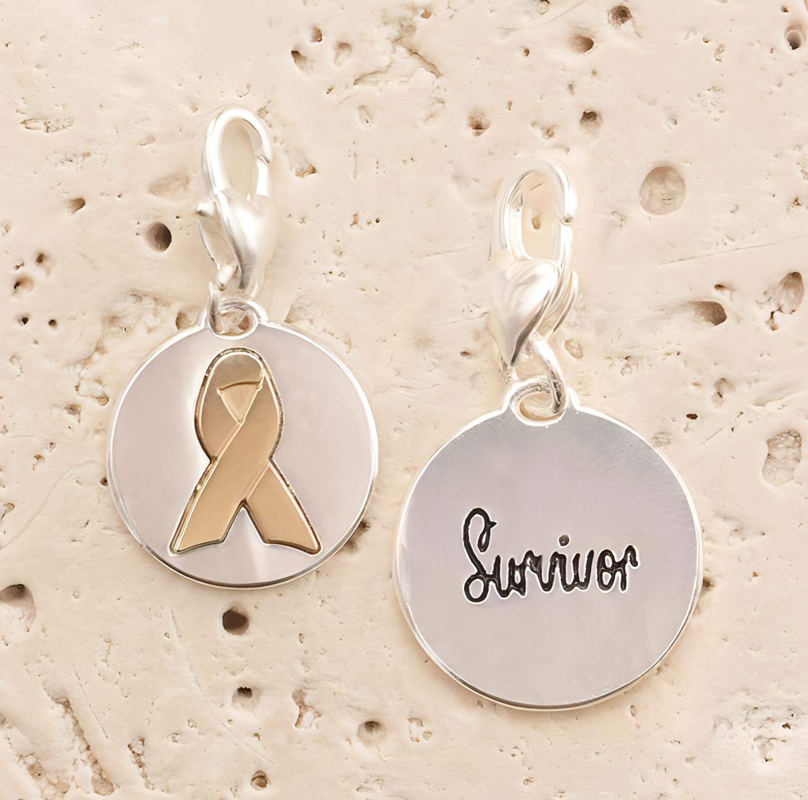 Amanda Blu Silver 2-Tone Charm - Ribbon - Shop The Docks