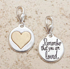 Amanda Blu Silver 2-Tone Charm - Solid Heart - Shop The Docks