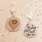 Amanda Blu Silver 2-Tone Charm - Swirl Heart - Shop The Docks