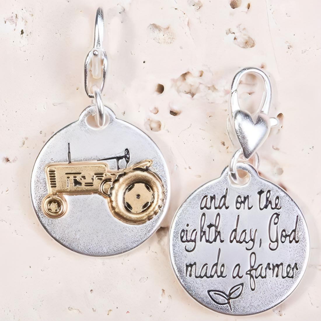 Amanda Blu Silver 2-Tone Charm - Tractor - Shop The Docks