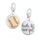 Amanda Blu Silver 2-Tone Medallion - Baseball - Shop The Docks