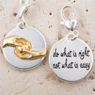 Amanda Blu Silver 2-Tone Medallion - Hands Making Heart - Shop The Docks