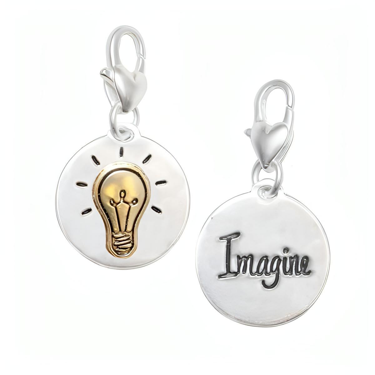 Amanda Blu Silver 2-Tone Medallion - Light Bulb - Shop The Docks