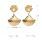 Metal Imitation Pearl Shell Earrings - Shop The Docks