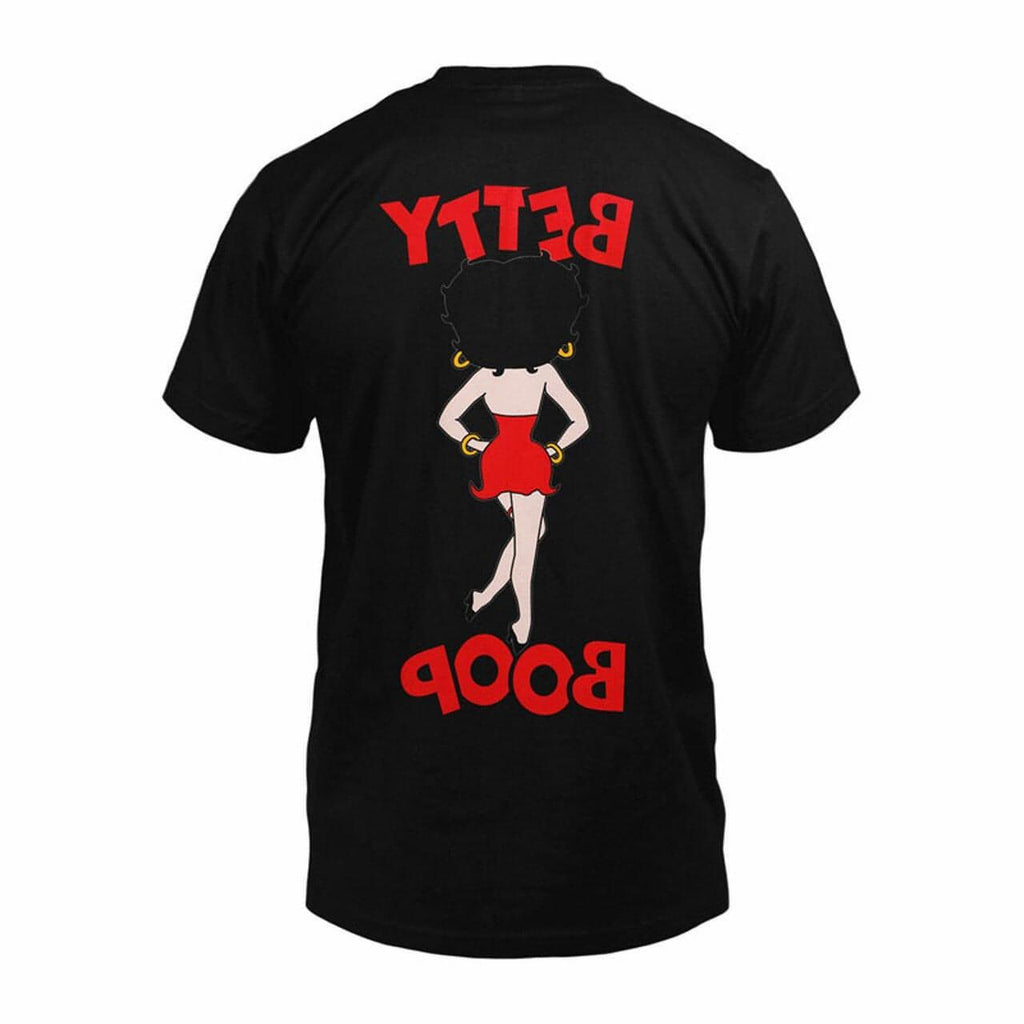 NJ Croce Betty Boop Front & Back Short Sleeve Black Tee Shirt - Shop The Docks