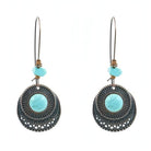 Vintage Turquoise Look Bohemian Round Drop Earrings - Shop The Docks